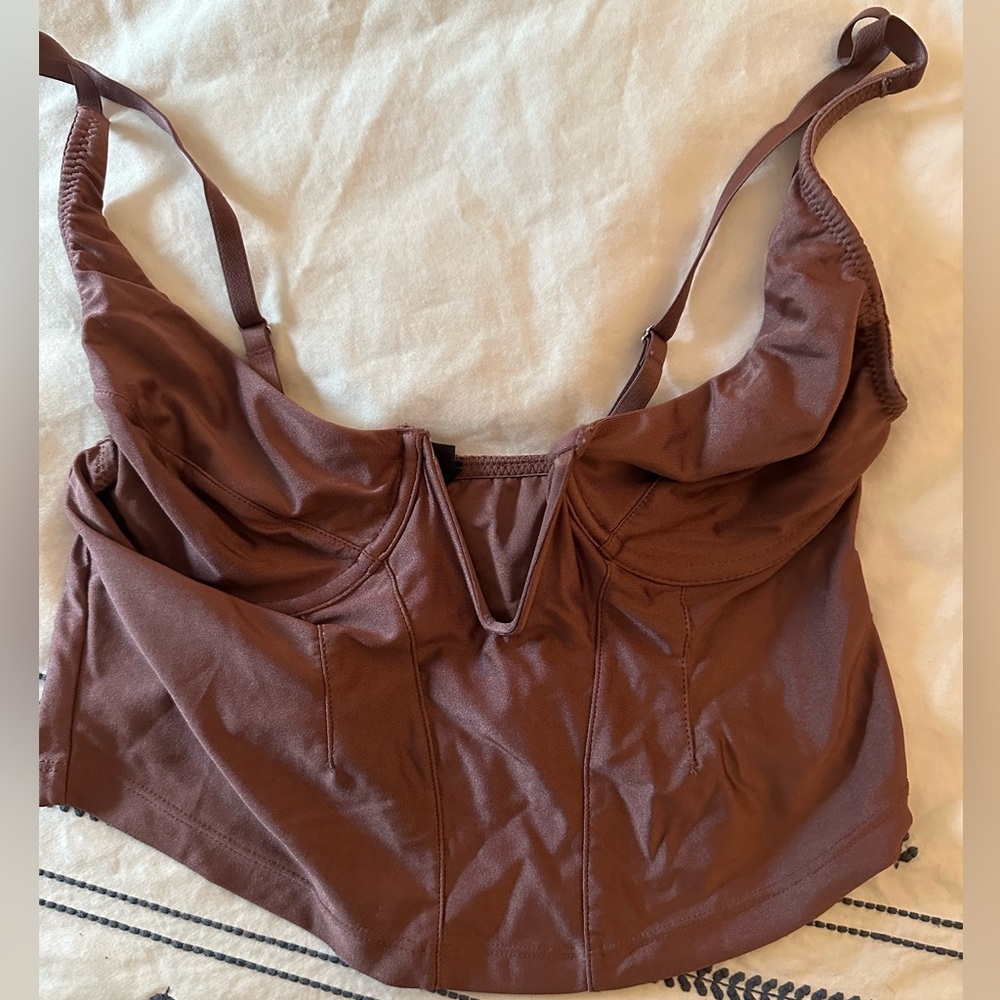 Urban Outfitters plunging purple corset size medium